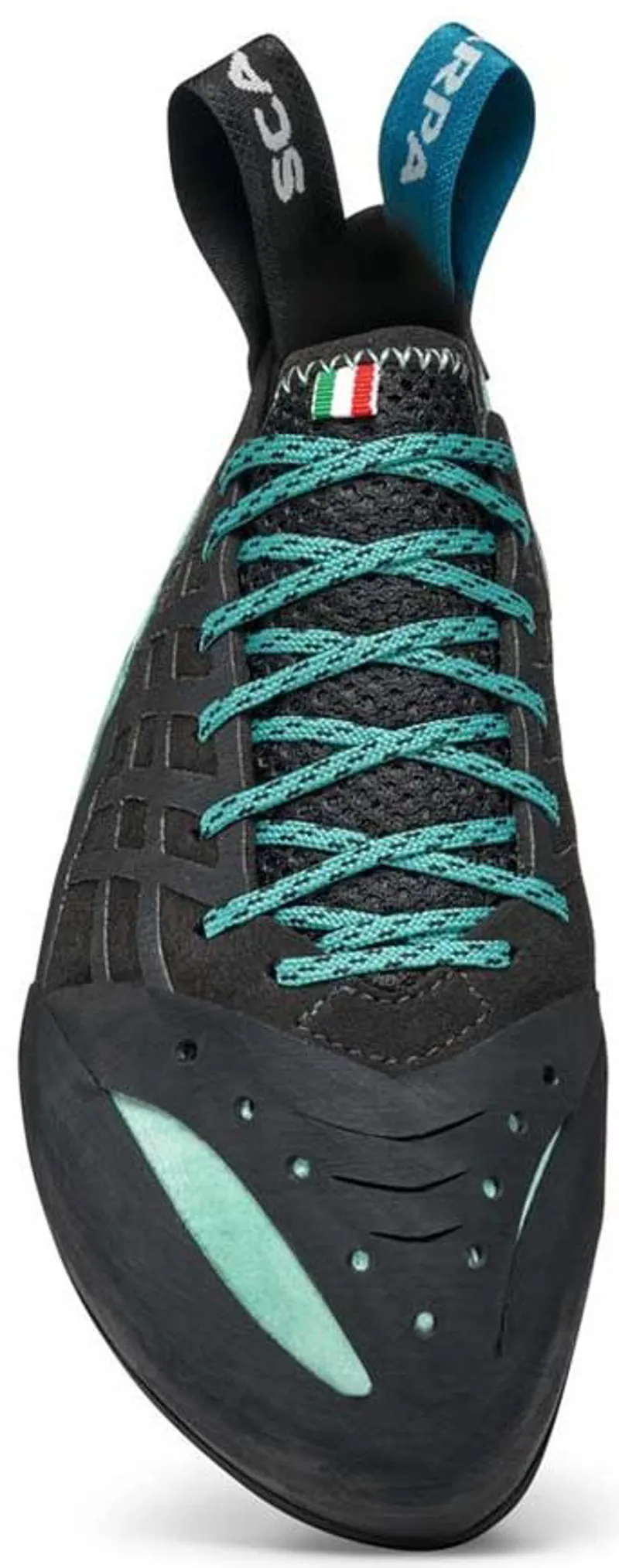 Scarpa Womens Instinct Lace Climbing Shoes - Black-Aqua-1